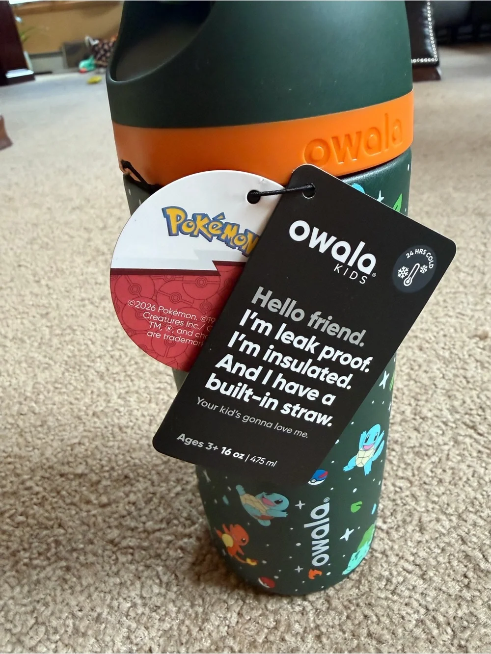 Owala Insulated Pokémon Kanto Region Starters Water Bottle